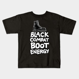 Black Combat Boots Kids T-Shirt